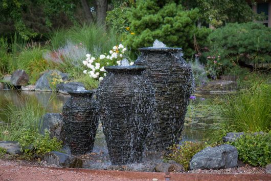 Stacked Slate Urn